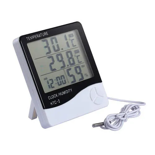 HTC-2 Temperature Humidity Digital Hygrometer with Clock thumbnail